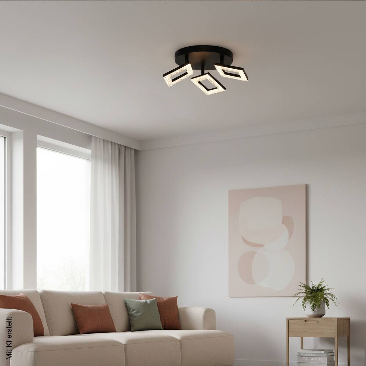 POCOline LED-Spotrondell 3-flg. Kalea mattschwarz Acryl H/D: ca. 8x22 cm 3 Brennstellen