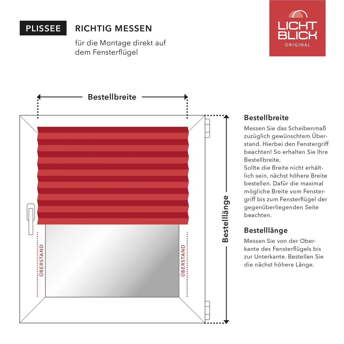 LICHTBLICK Spannplissee taupe B/L: ca. 55x130 cm