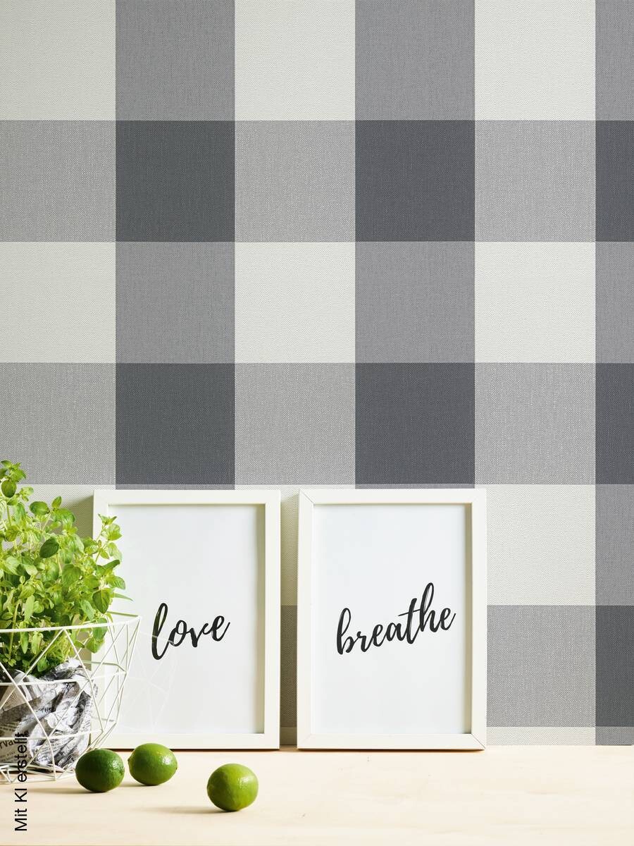 A.S.Creation Vliestapete Black u.White Rauten grau B/L: ca. 53x1005 cm