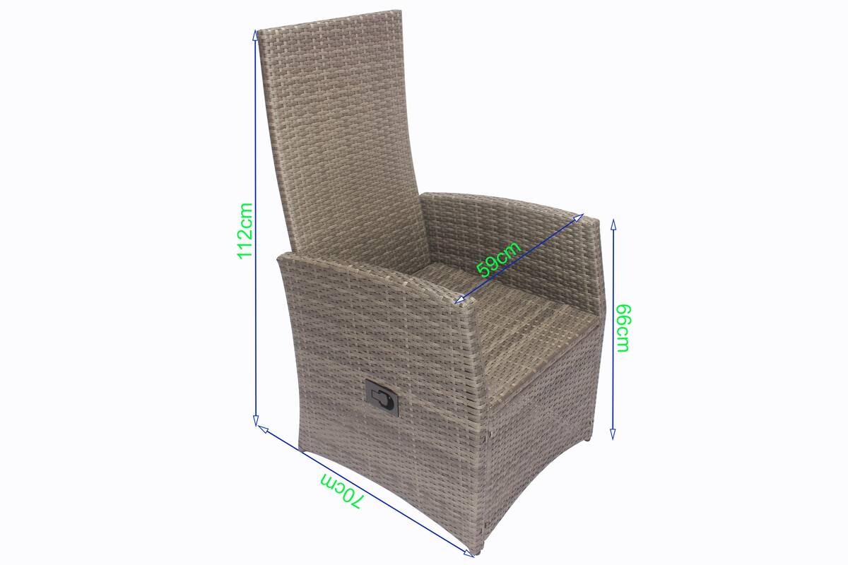 Gartensitzgruppe Barcelona grau Stahl