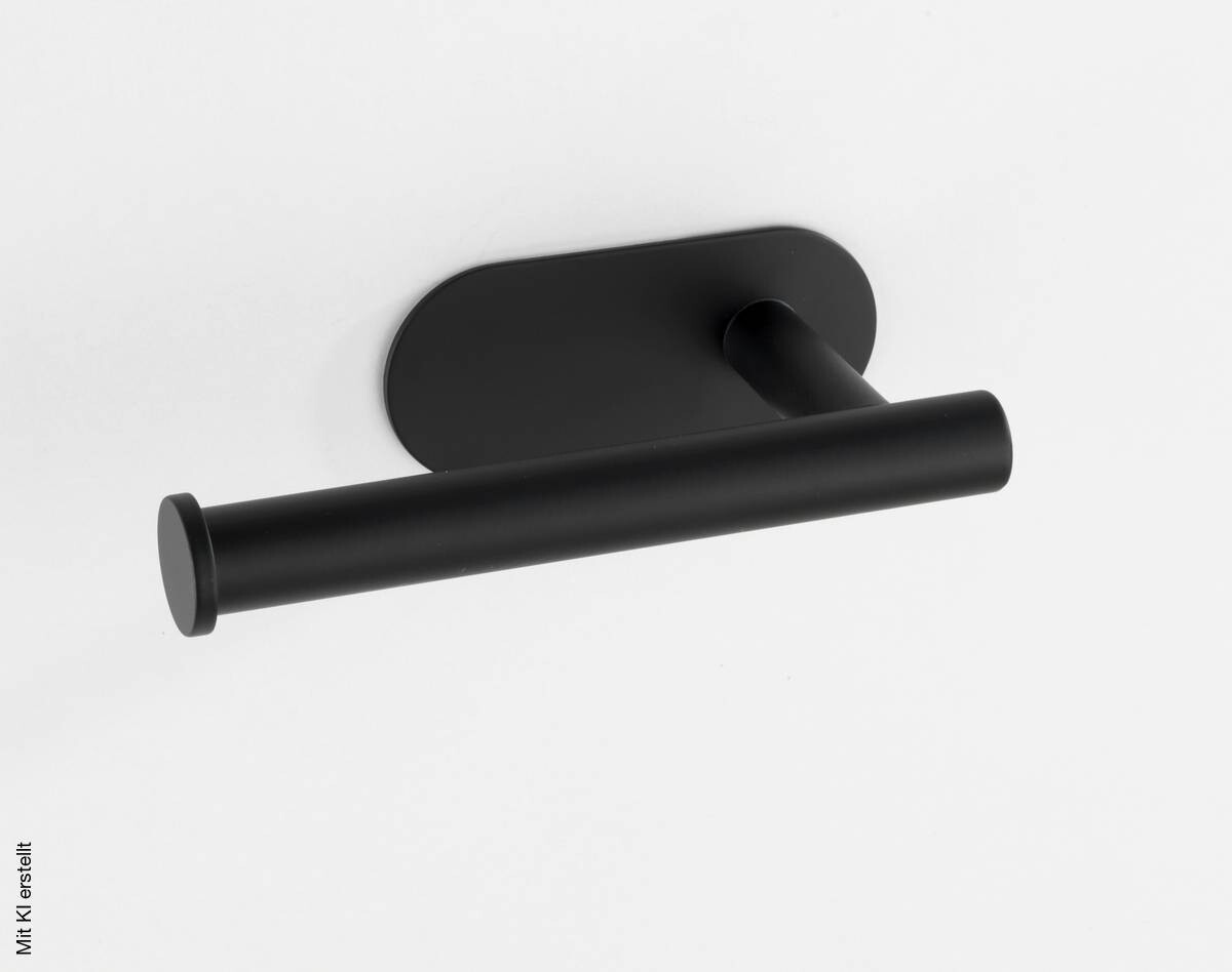Turbo-Loc Toilettenpapierhalter schwarz Metall B/H/T: ca. 16x4,5x7 cm