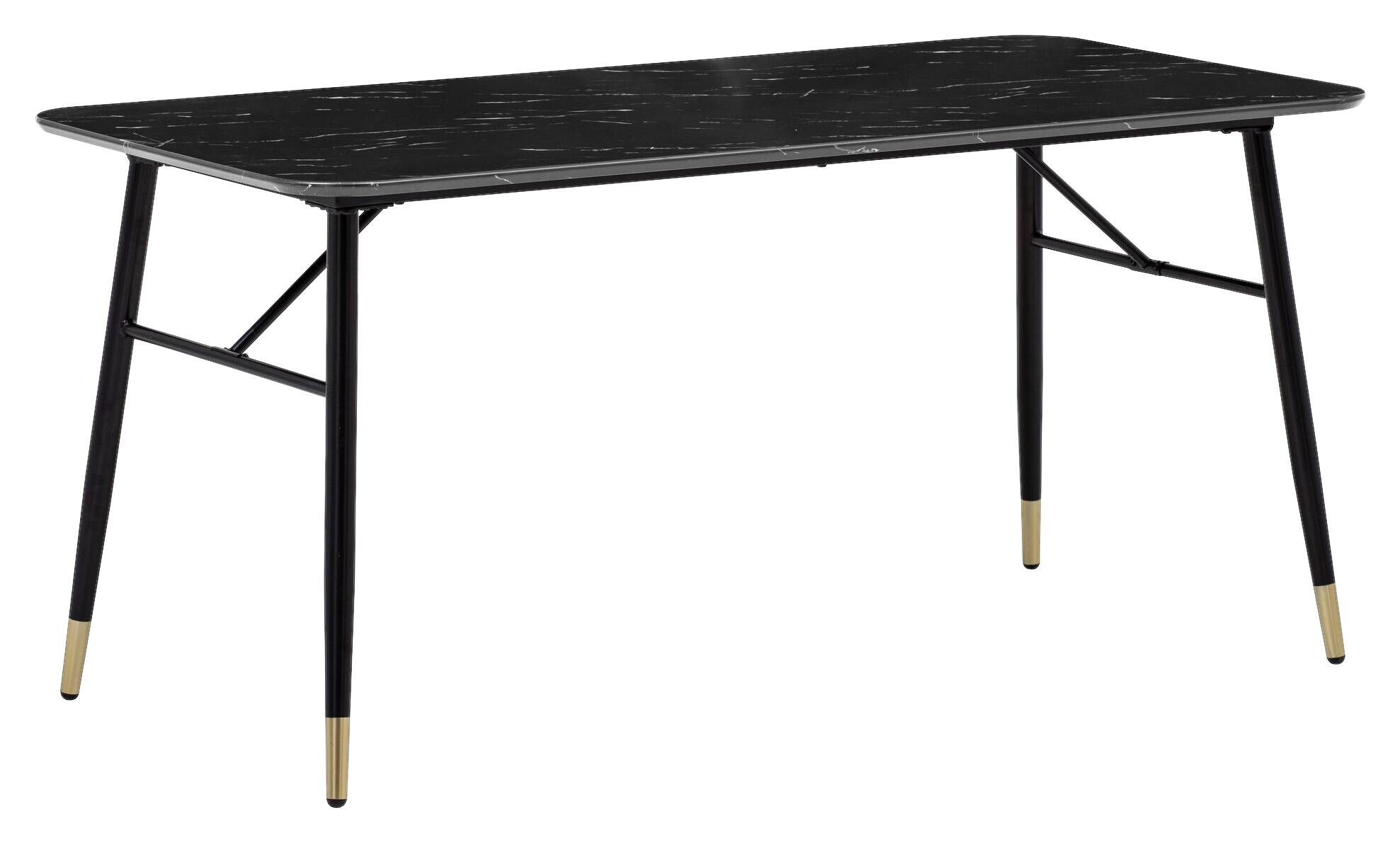 Esstisch schwarz Marmor Optik B/H/T: ca. 120x76x60 cm