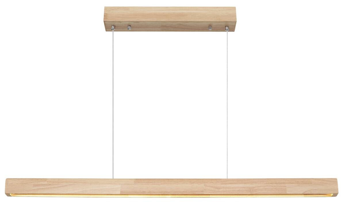 GLOBO LED-Pendelleuchte TERAO natur Holz B/H/T: ca. 6,5x140x1 cm 1 Brennstellen
