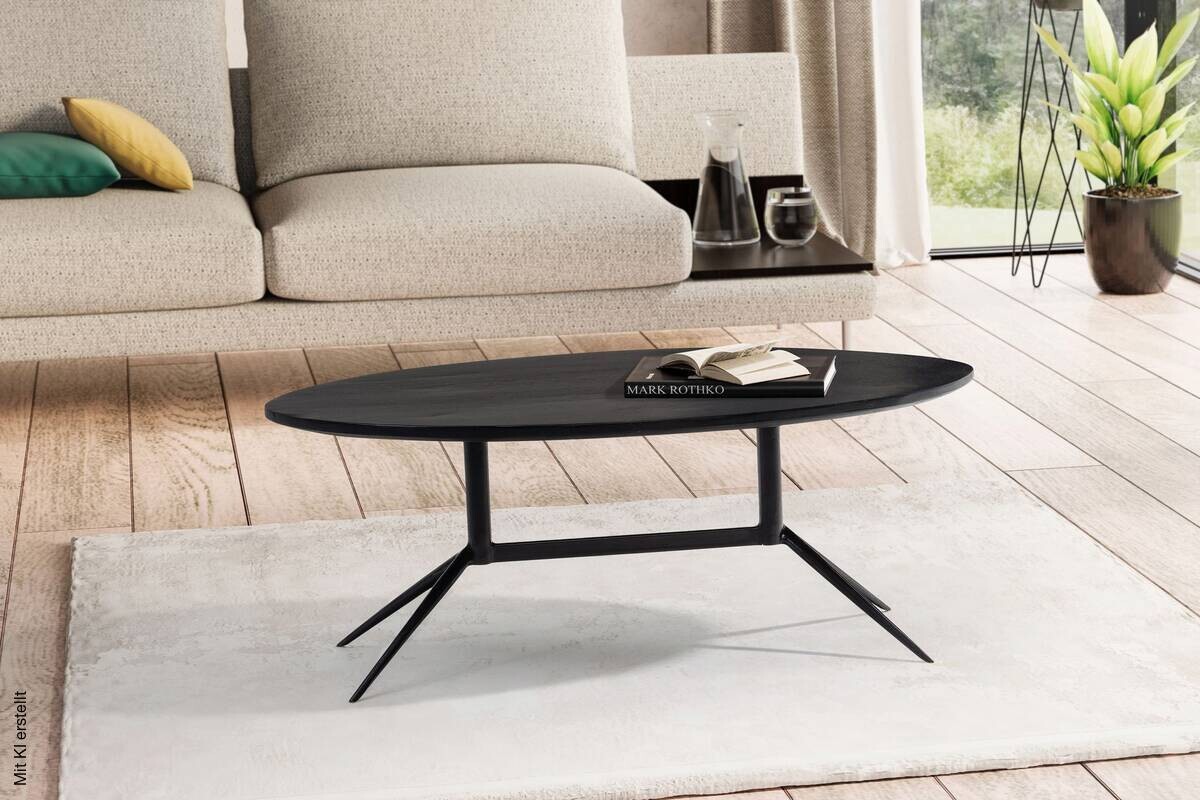 Couchtisch schwarz B/H/T: ca. 90x35x50 cm