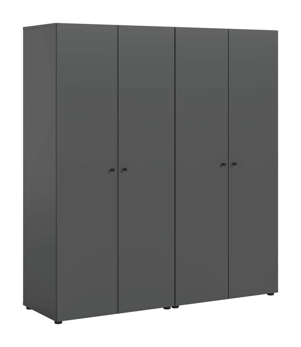Kleiderschrank DARWIN anthrazit B/H/T: ca. 160x176x51 cm