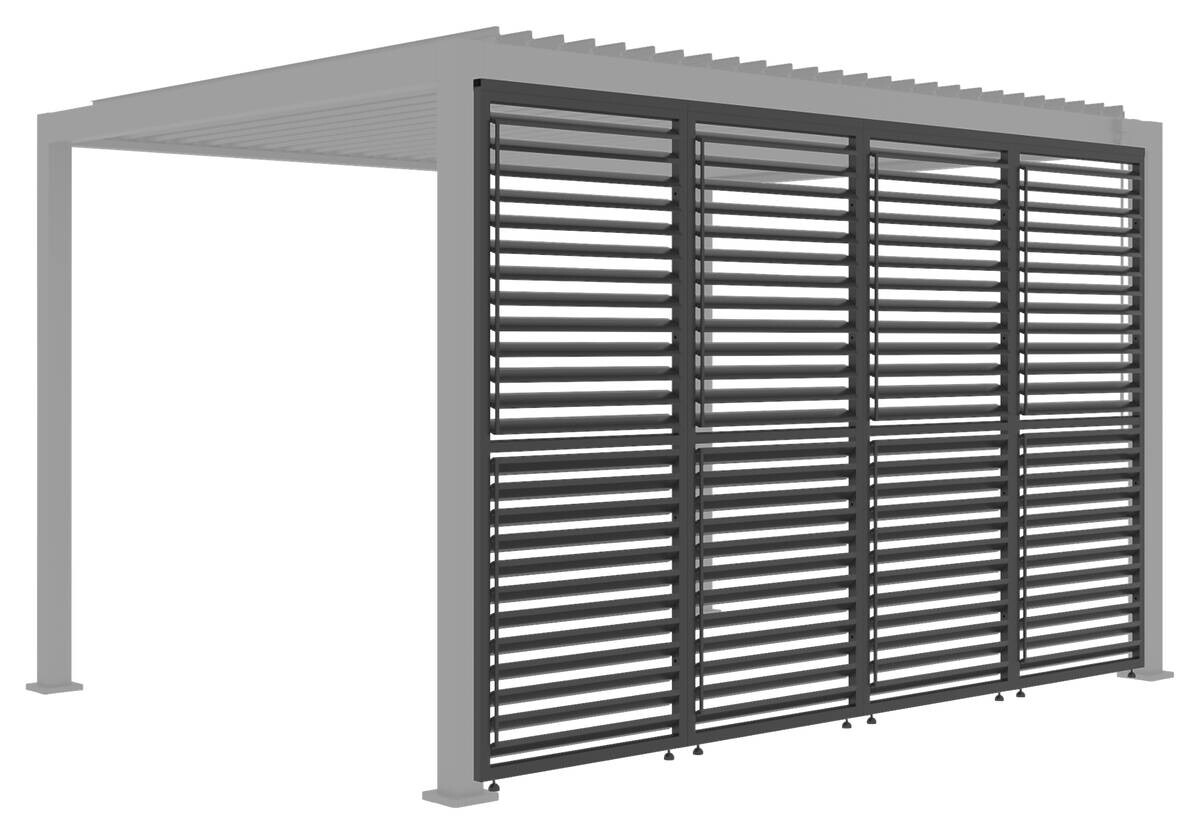 Sichtschutz anthrazit Aluminium B/H/L: ca. 4x234x93 cm