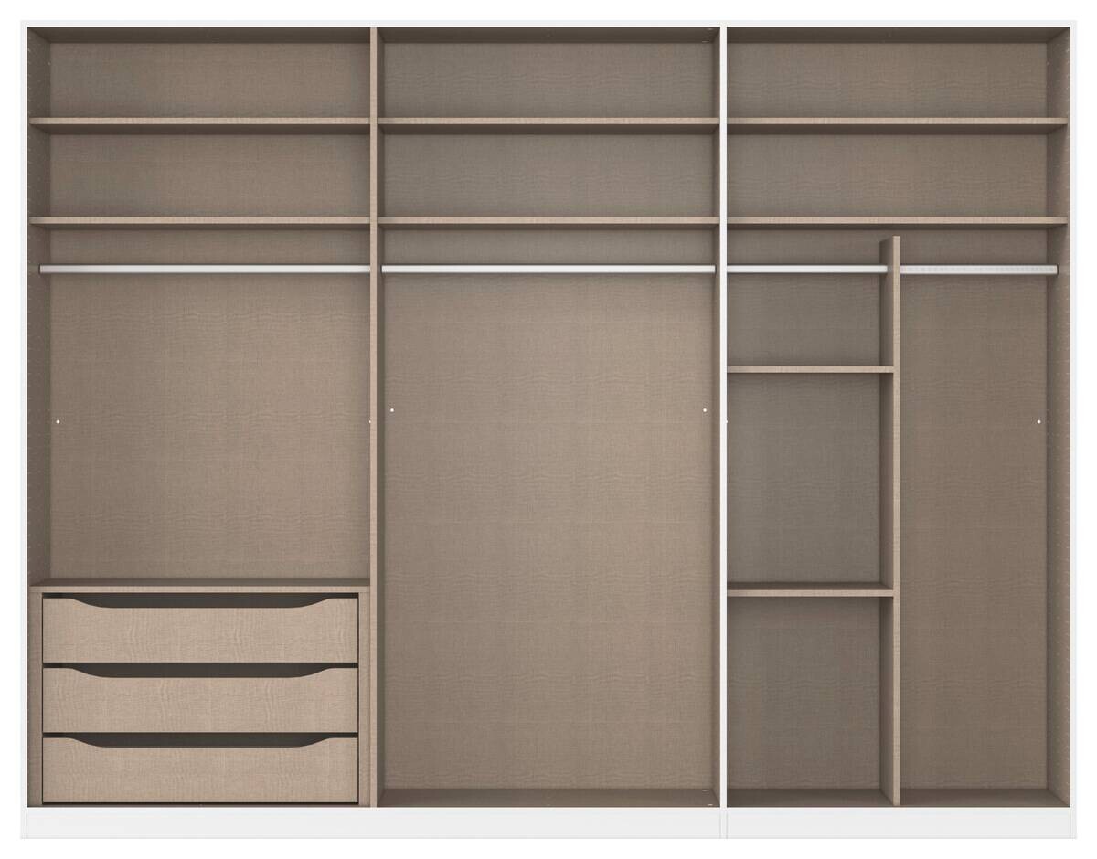 Kleiderschrank Alabama Alpinweiß B/H/T: ca. 271x210x54 cm