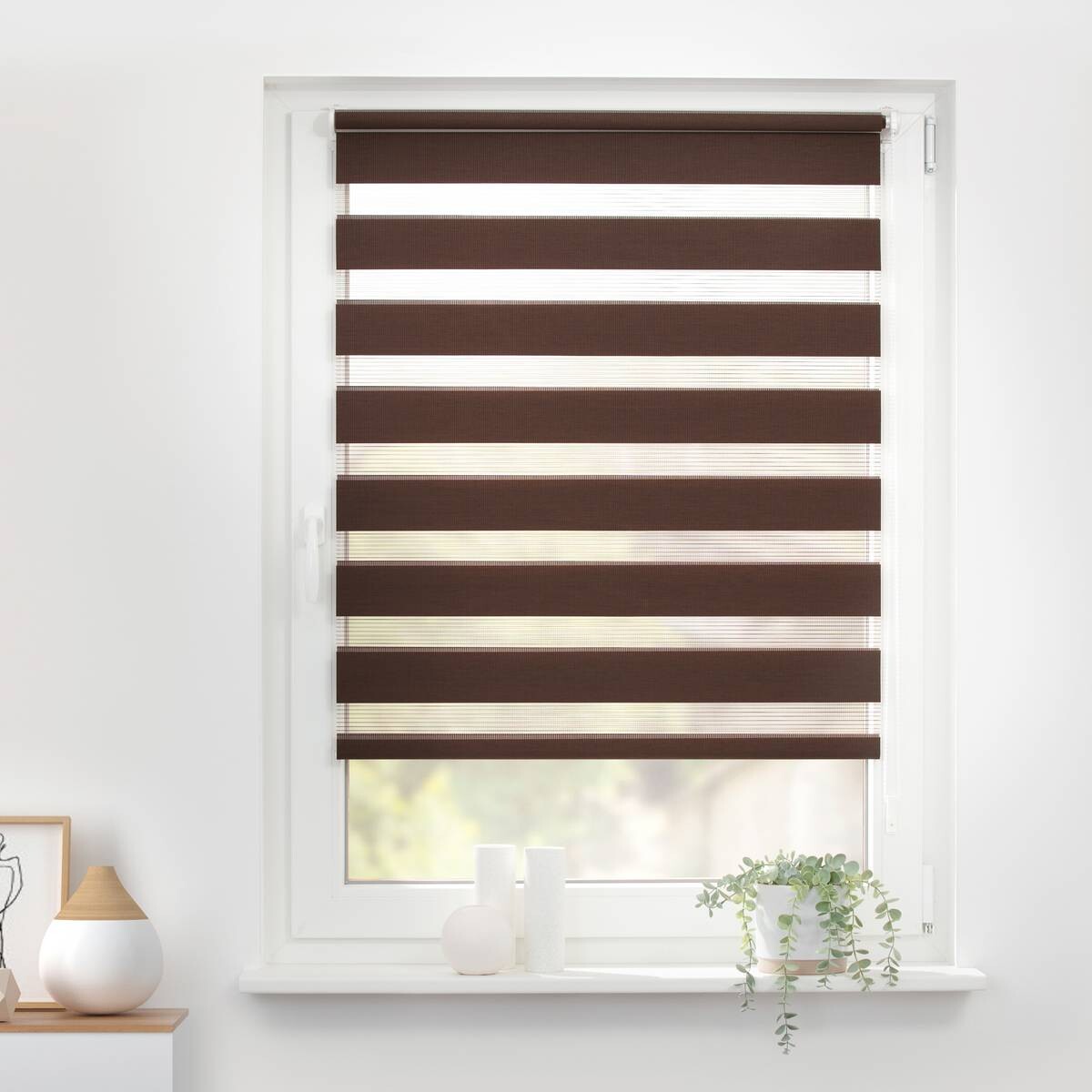 LICHTBLICK Doppelrollo Duo dunkelbraun B/L: ca. 55x150 cm