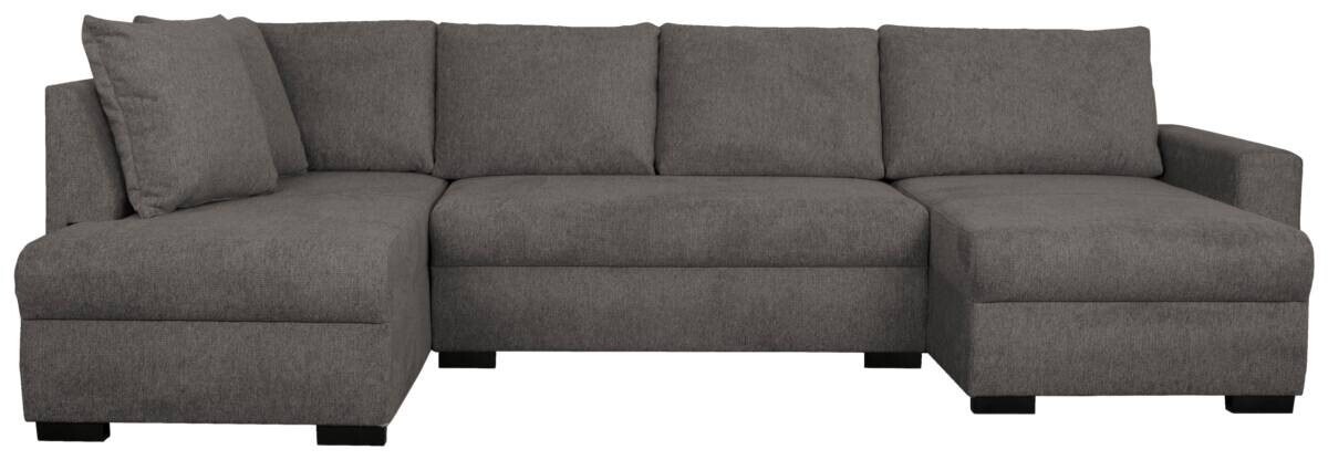 Wohnlandschaft dunkelgrau Microfaser B/H/T: ca. 312x90x169 cm