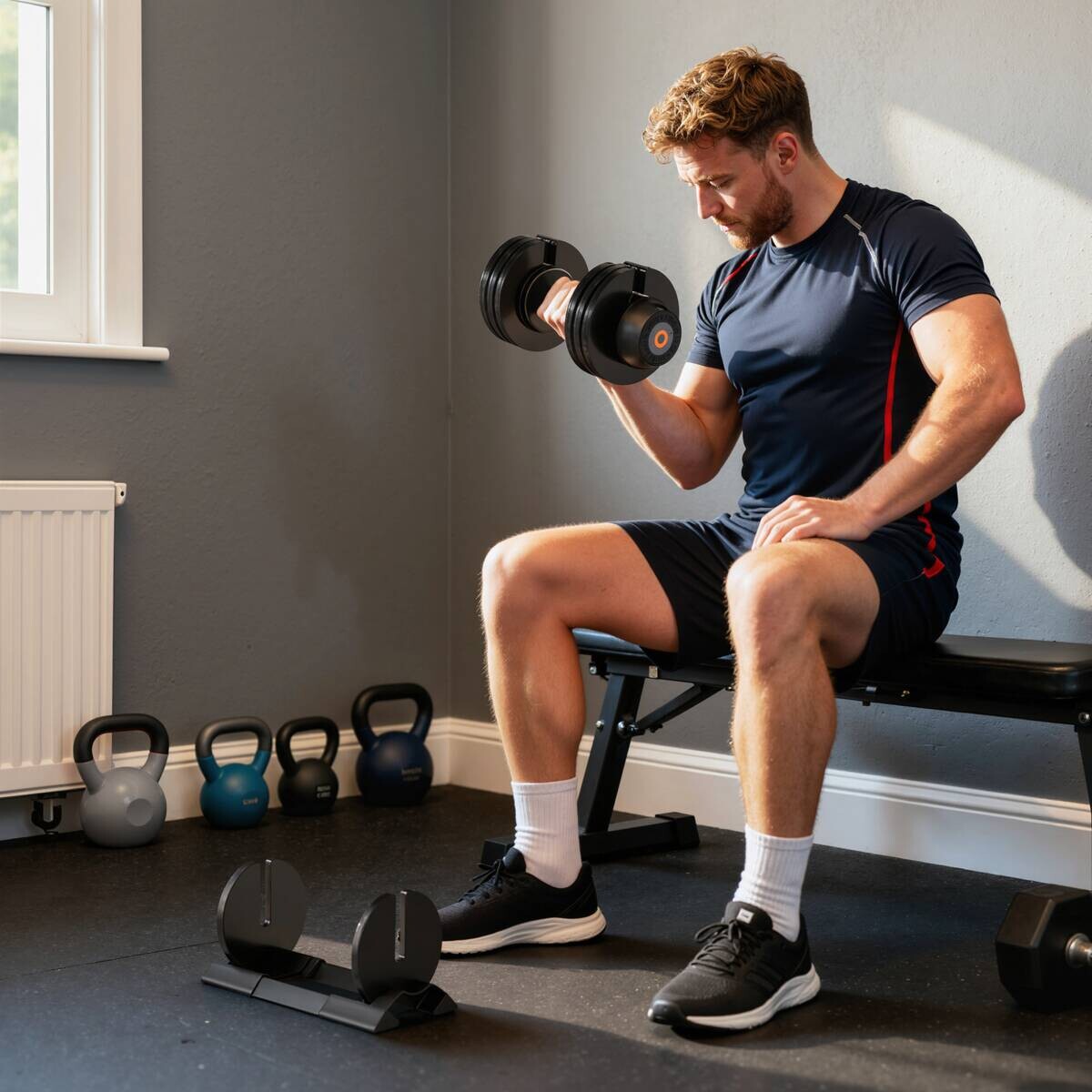 SPORTNOW Hanteln schwarz Kunststoff B/H/L: ca. 18x18x37 cm