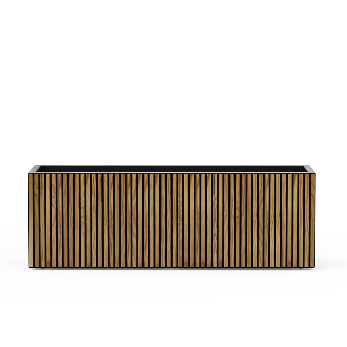 Herstera Garden Pflanzkübel Deco Planter schwarz Metall B/H/L: ca. 150x50x50 cm