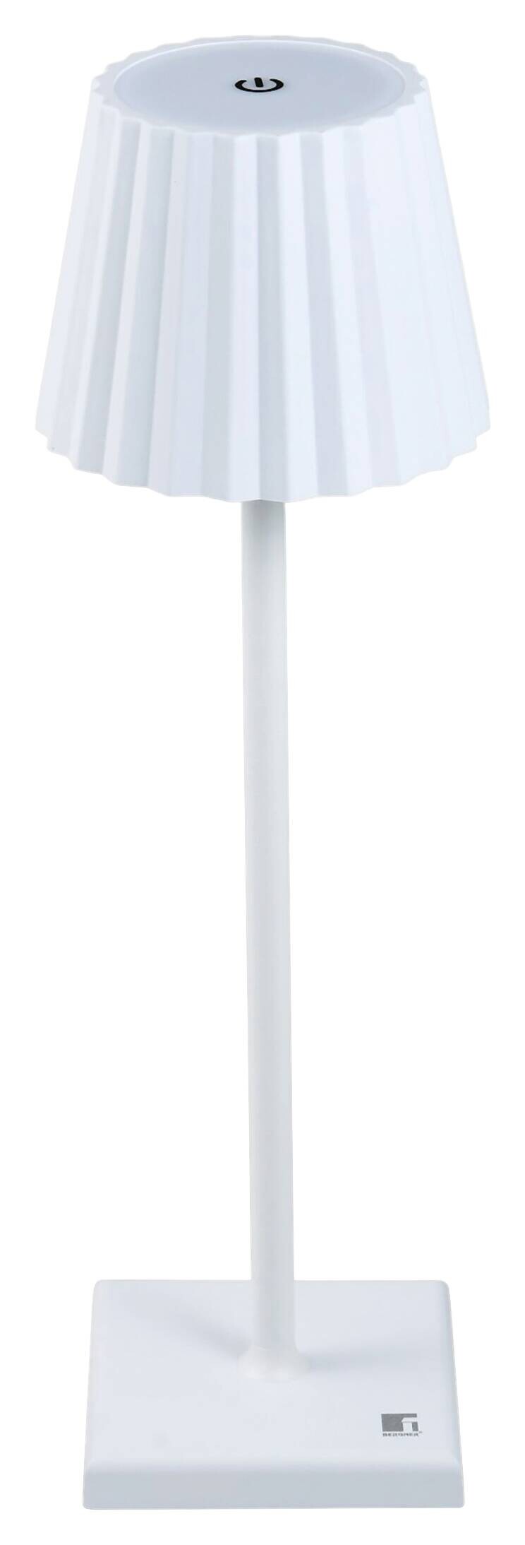 BERGNER LED-Tischleuchte Lines weiß B/H: ca. 11,6x38 cm
