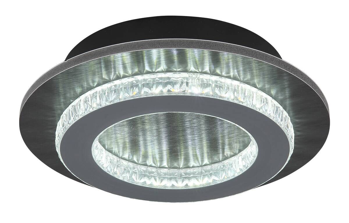 GLOBO LED-Deckenleuchte anthrazit mattschwarz hellgrau Kunststoff Metall H/D: ca. 5,5x20 cm 1 Brennstellen