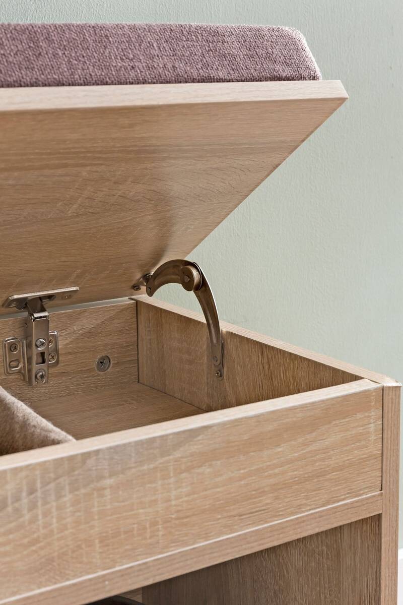 Schuhbank Eiche Sonoma Nachbildung braun B/H/T: ca. 104x51x32 cm