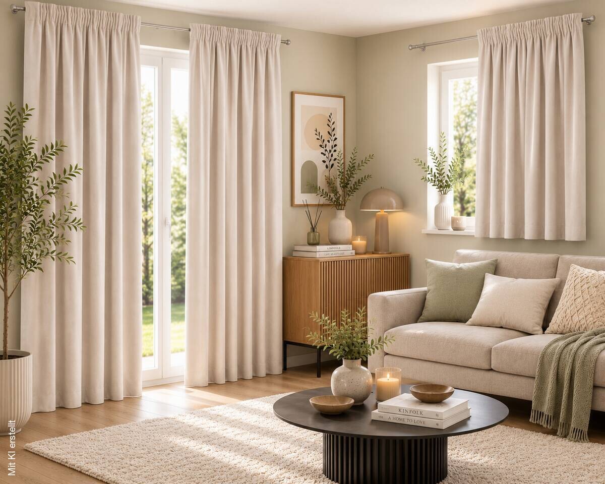 Thermovorhang Eskamio creme B/L: ca. 135x245 cm
