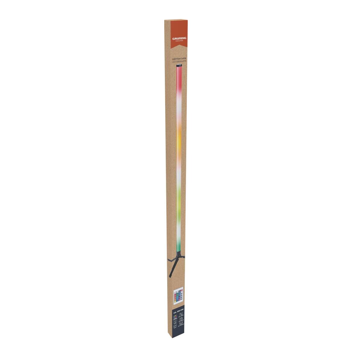 Grundig Stehlampe schwarz B/H/L: ca. 2,5x2,5x120 cm