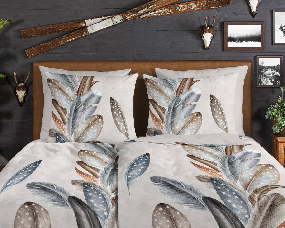 Baumwoll Bettwäsche Eina Flanell sand Baumwolle B/L: ca. 135x200 cm