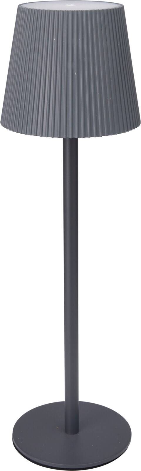 LED-Tischleuchte grau Eisen H/D: ca. 36x10,5 cm