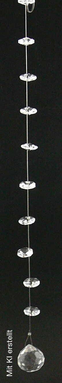 Deko-Kette klar Glas L: ca. 75 cm