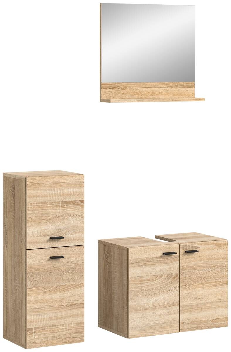 Badezimmer-Set BOSTON Eiche Sonoma Nachbildung B/H/T: ca. 102x186x33 cm