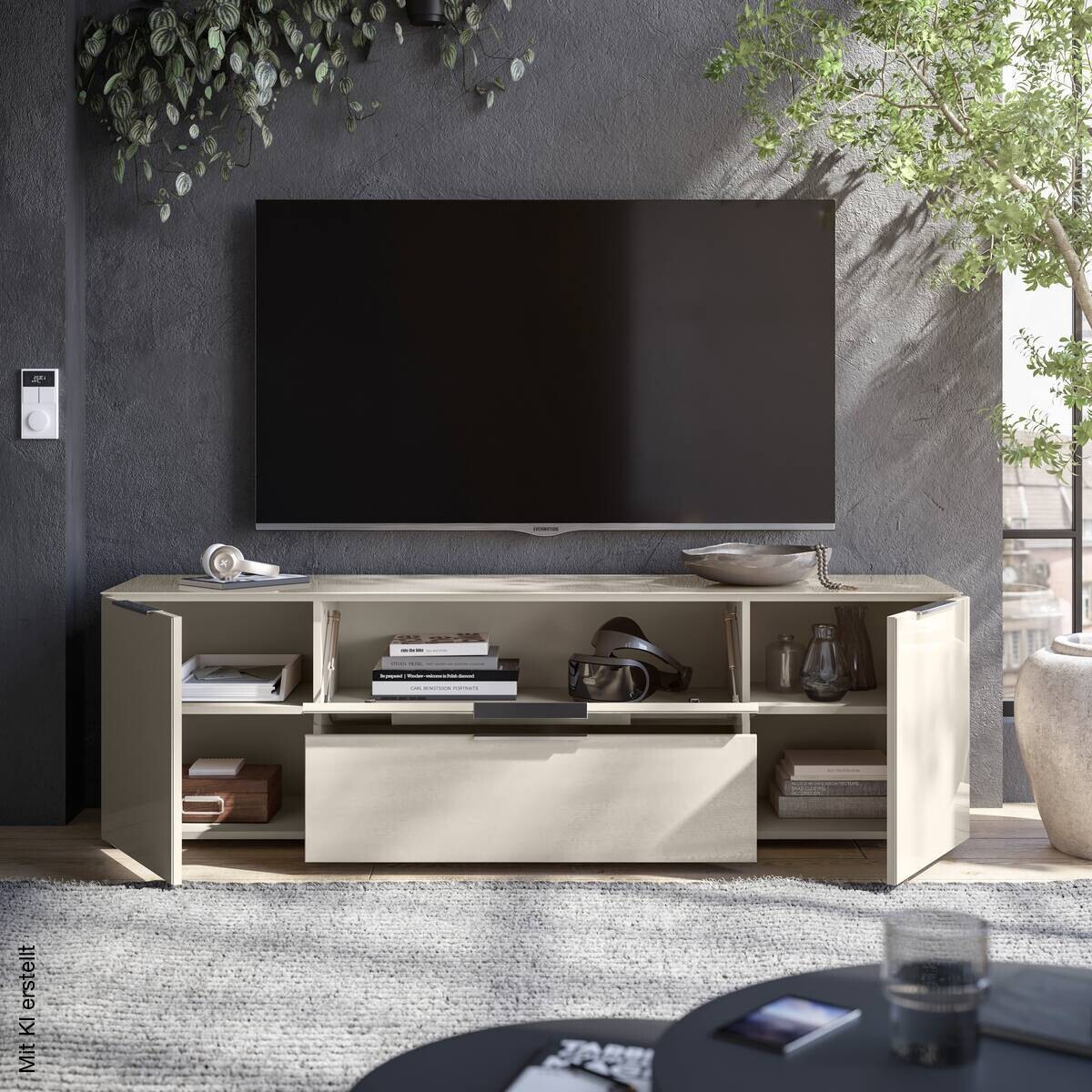 Lowboard Santorin Cashmere B/H/T: ca. 180x55x40 cm