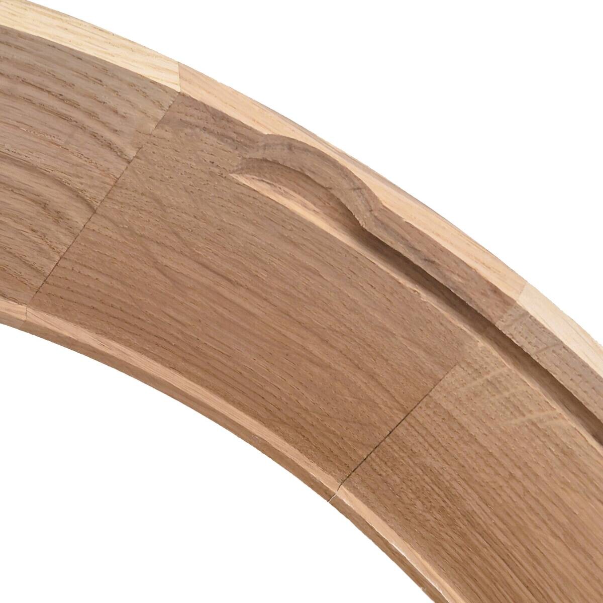 Lamkur Deckenleuchte Eiche Glas Holz B/H/L: ca. 28x28x10 cm
