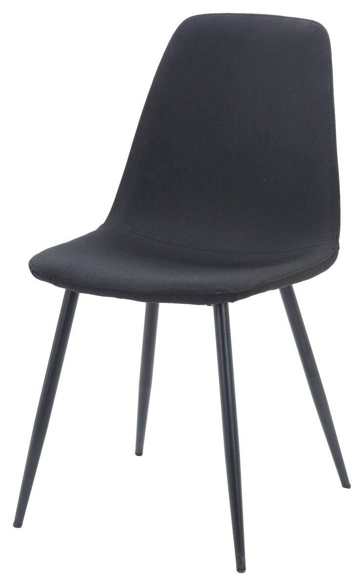 Stuhl Pia schwarz Microfaser Metall