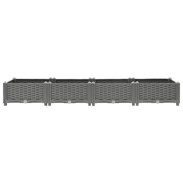 Hochbeet grau Polypropylen B/H/L: ca. 40x23x160 cm