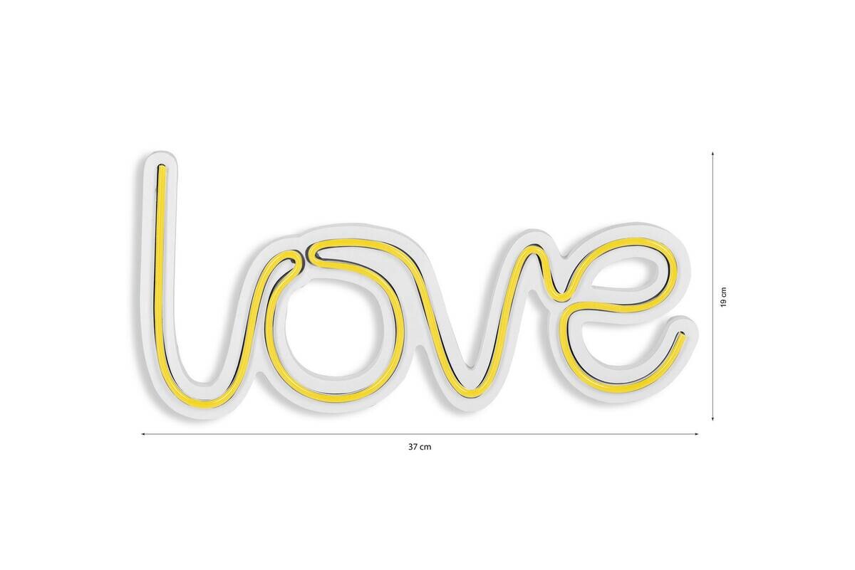 Opviq LED-Wandleuchte gelb PVC B/H/T/L: ca. 37x19x2x37 cm