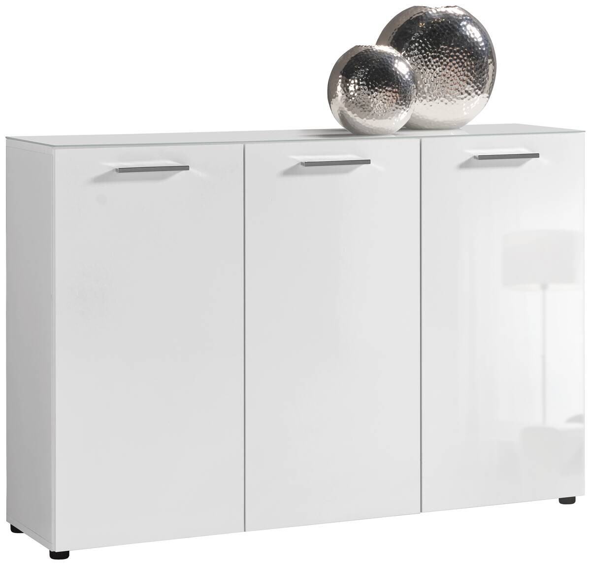 Kommode Rio weiß weiß glänzend B/H/T: ca. 120x83x35 cm