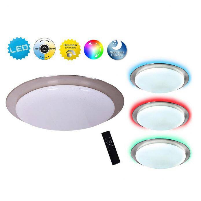 Näve Leuchten LED Deckenleuchte NV1278461 weiß Metall Kunststoff H/D: ca. 8x59 cm null 1 Brennstellen