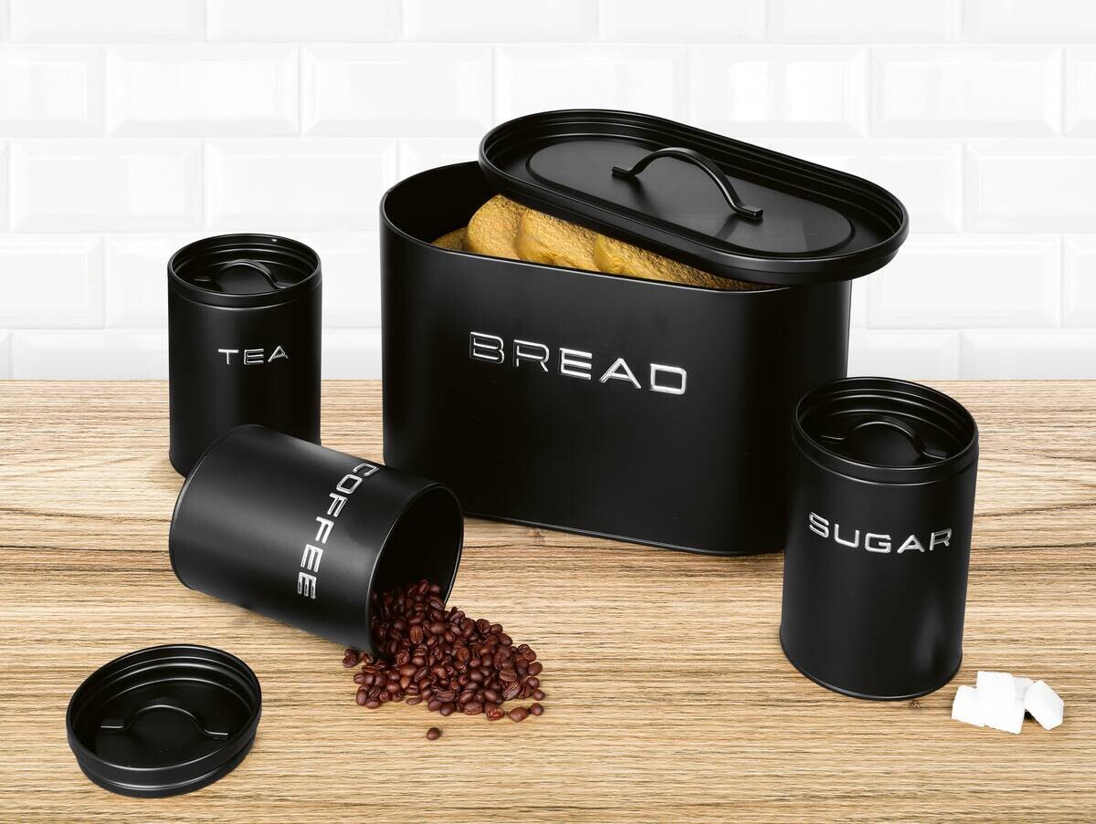 GOURMETmaxx Vorratsdosenset schwarz B/H/L: ca. 18x23x34 cm