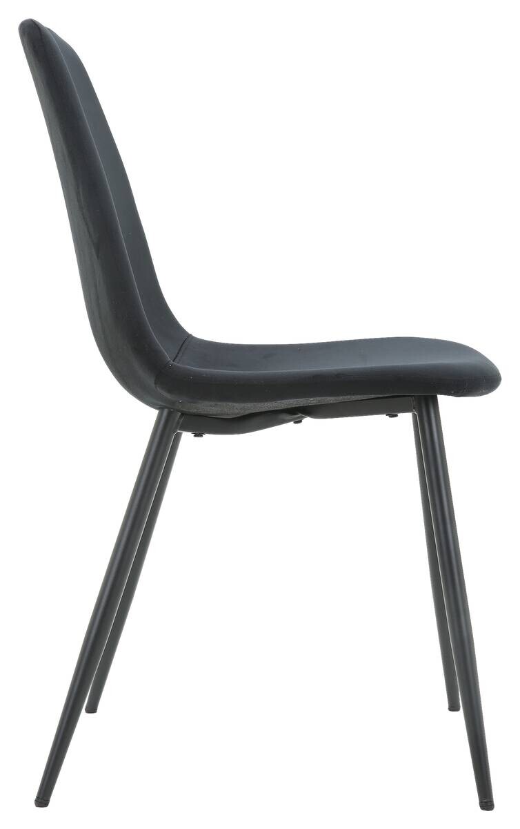 Stuhl Pia schwarz Samt B/H/T: ca. 52,5x86x45 cm