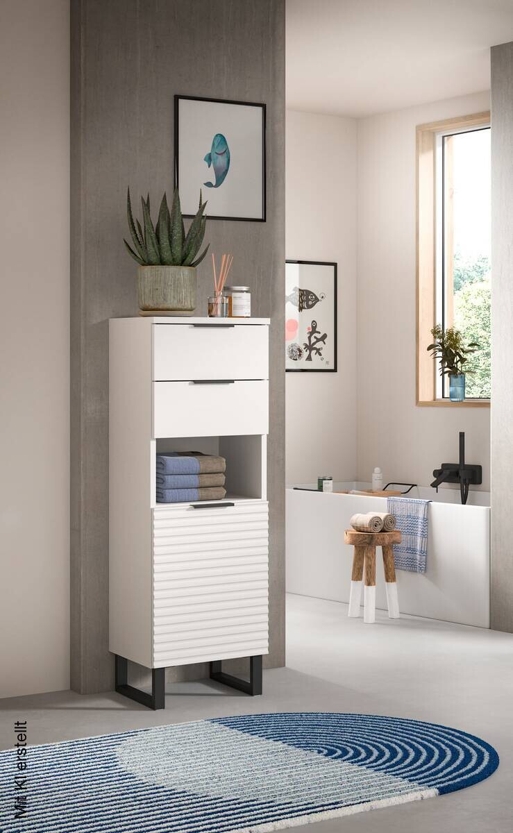 Schrank Riff weiß B/H/T: ca. 35x110x34 cm