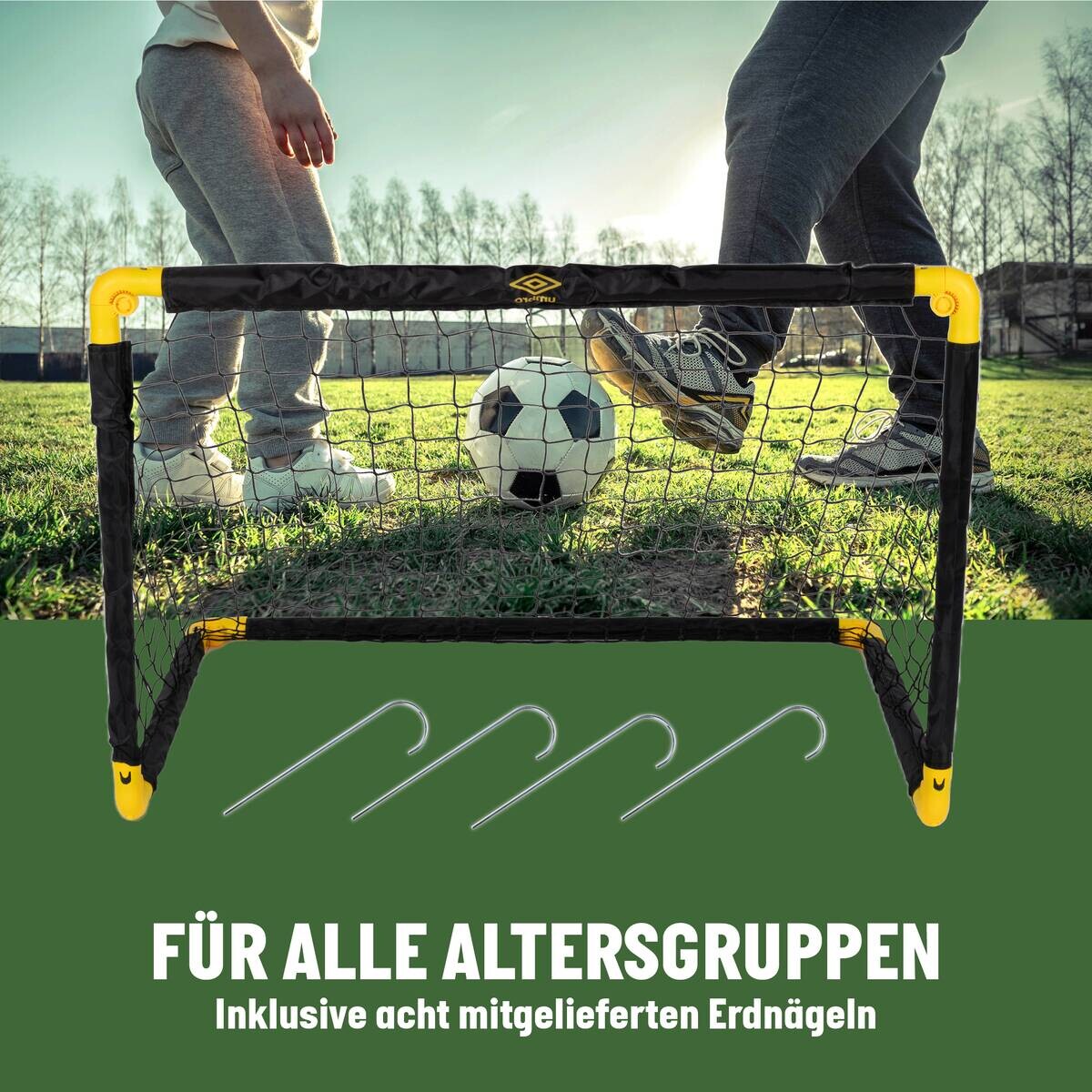 umbro Fußballtor schwarz B/H/L: ca. 60,5x61x90 cm