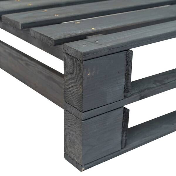 vidaXL Paletteneckbank grau Holz B/H/L: ca. 65x55x110 cm