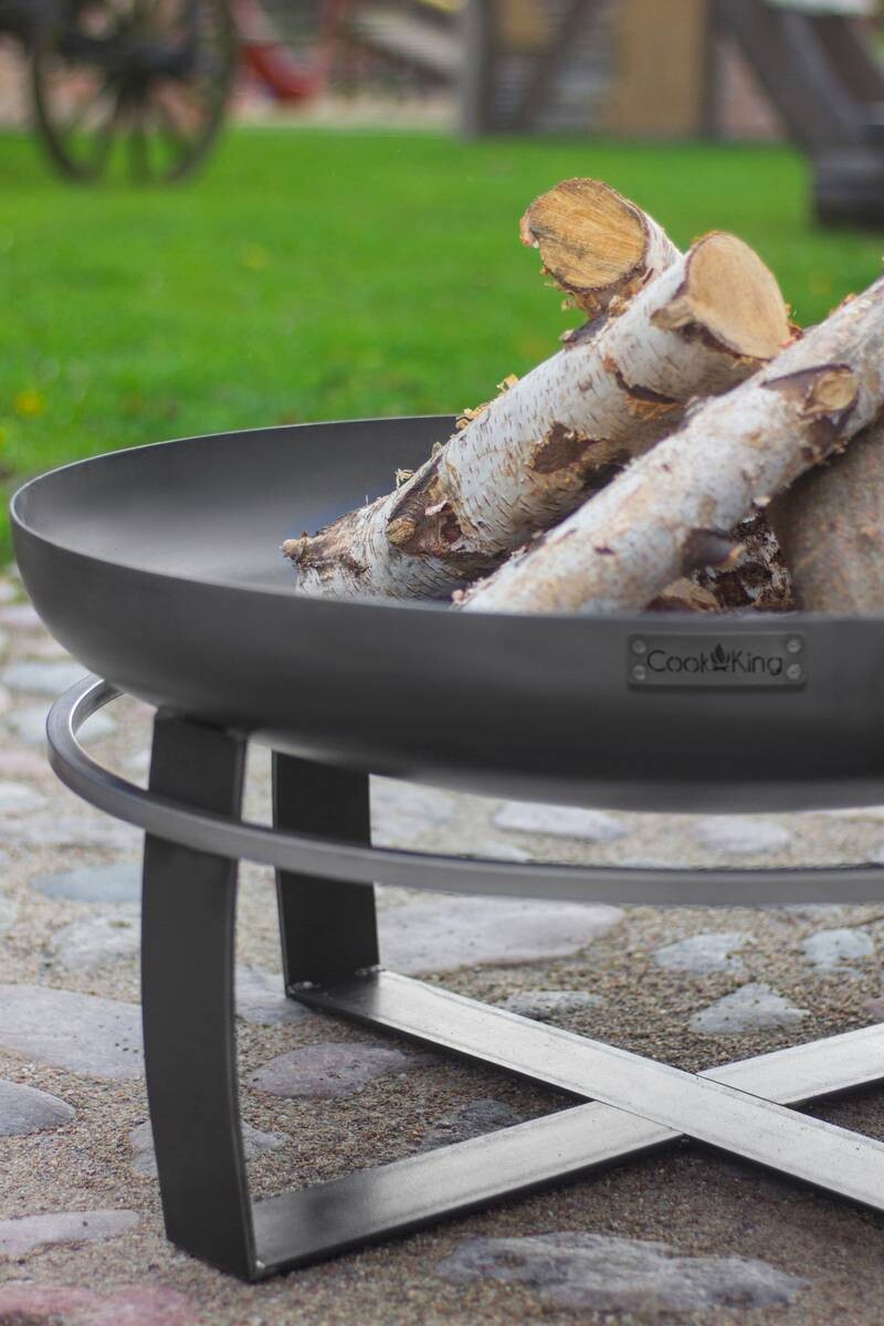 CookKing Feuerschale Viking 60 schwarz Stahl B/H/T: ca. 60x36x60 cm