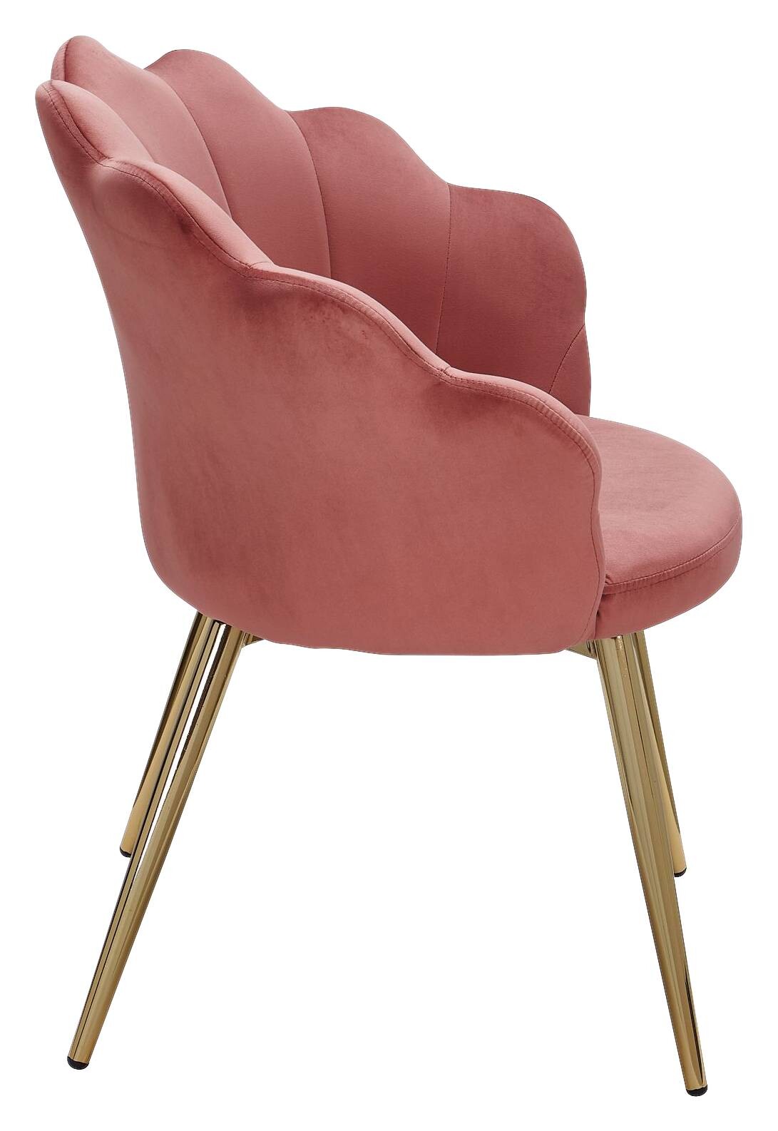 Stuhl rosa gold Stoff Eisen B/H/T: ca. 47,5x80x53 cm