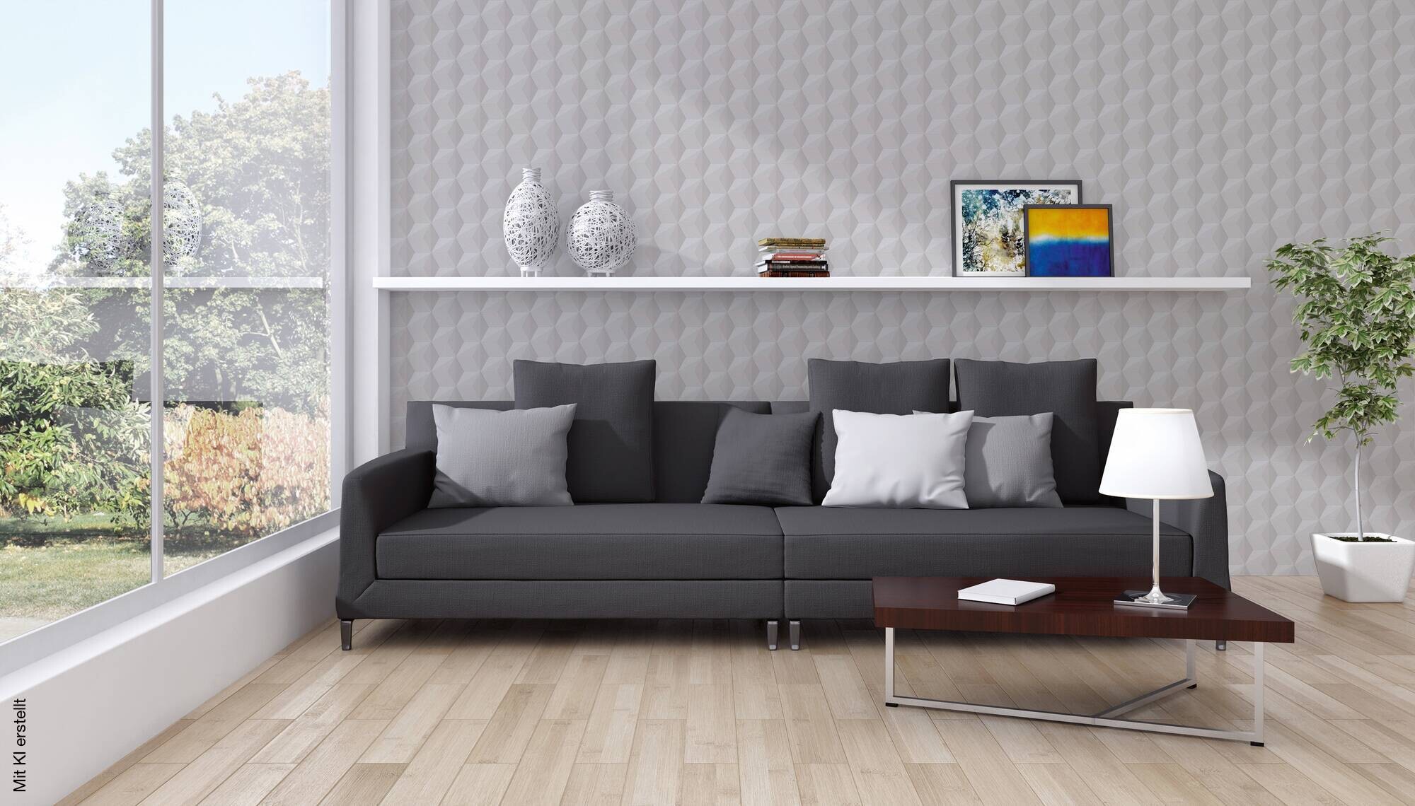 A.S.Creation Vliestapete grau beige B/H/D: ca. 53x1005x8,8 cm