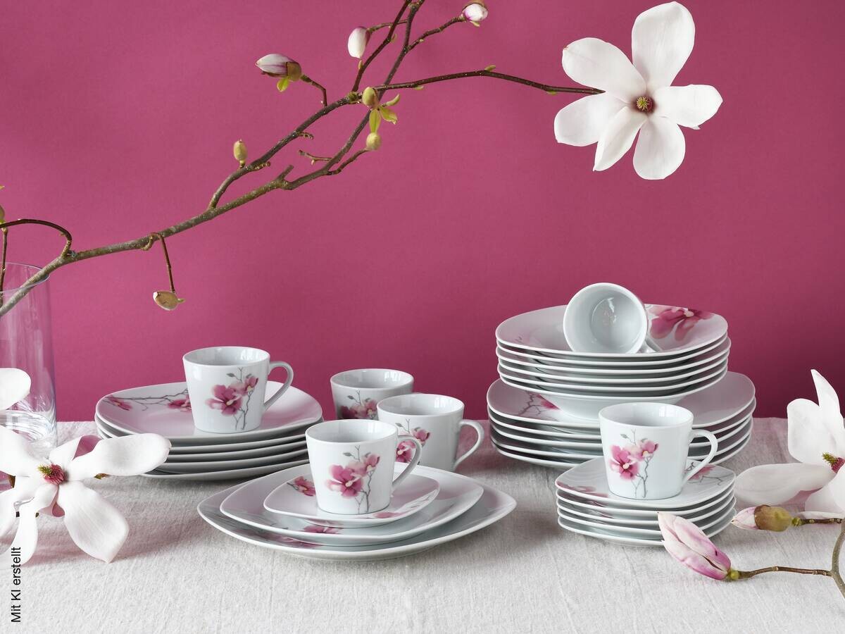 CreaTable Kombiservice Amelie multicolor Porzellan 30 tlg.