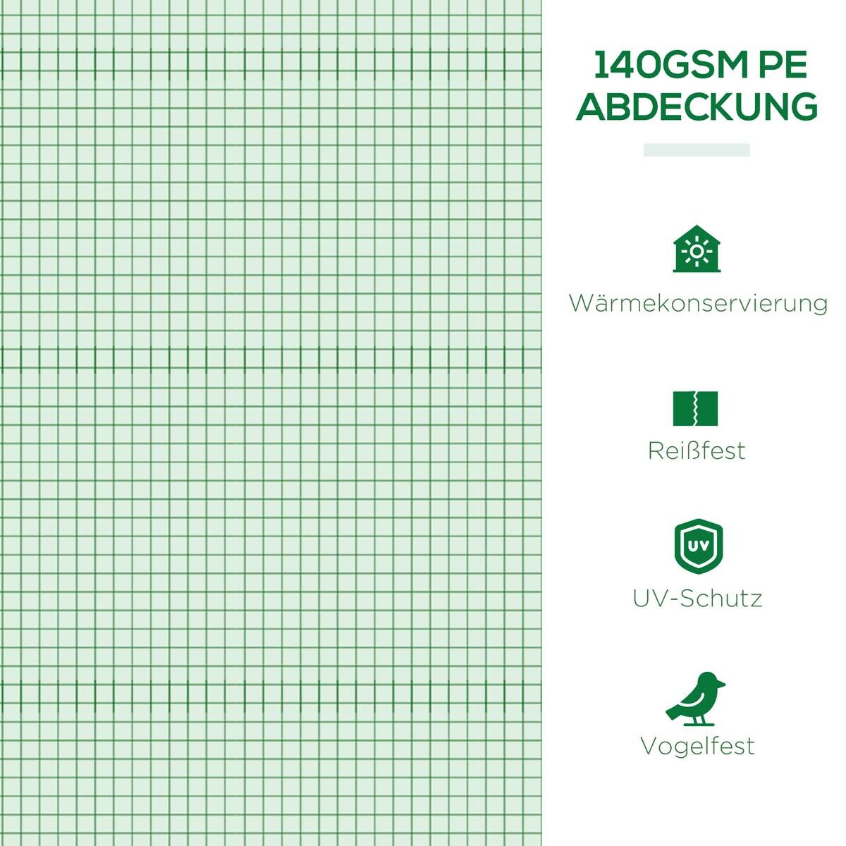 Outsunny Gewächshaus B/H/L: ca. 80x45x200 cm