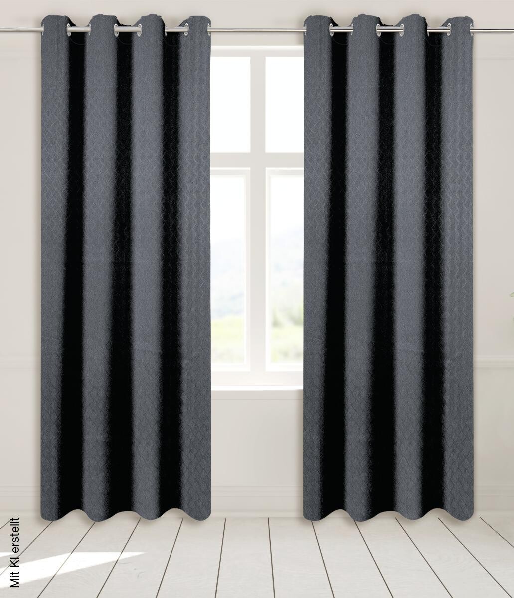 Verdunklungsvorhang Larius anthrazit B/L: ca. 140x245 cm