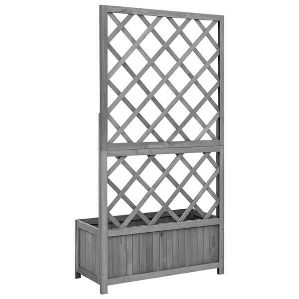 Gartenspalier schwarz Holz B/H/L: ca. 30x135x70 cm