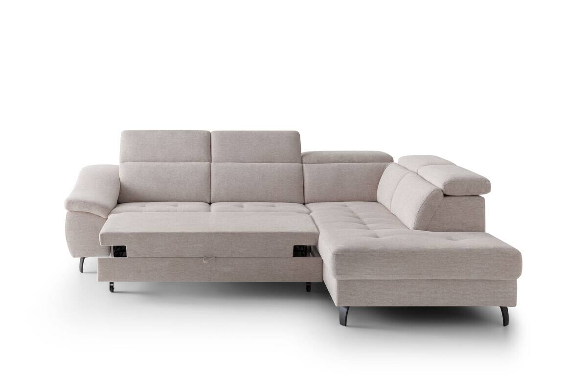 Ecksofa mit Bettfunktion leinen Flachgewebe B/H/T: ca. 280x96x238 cm