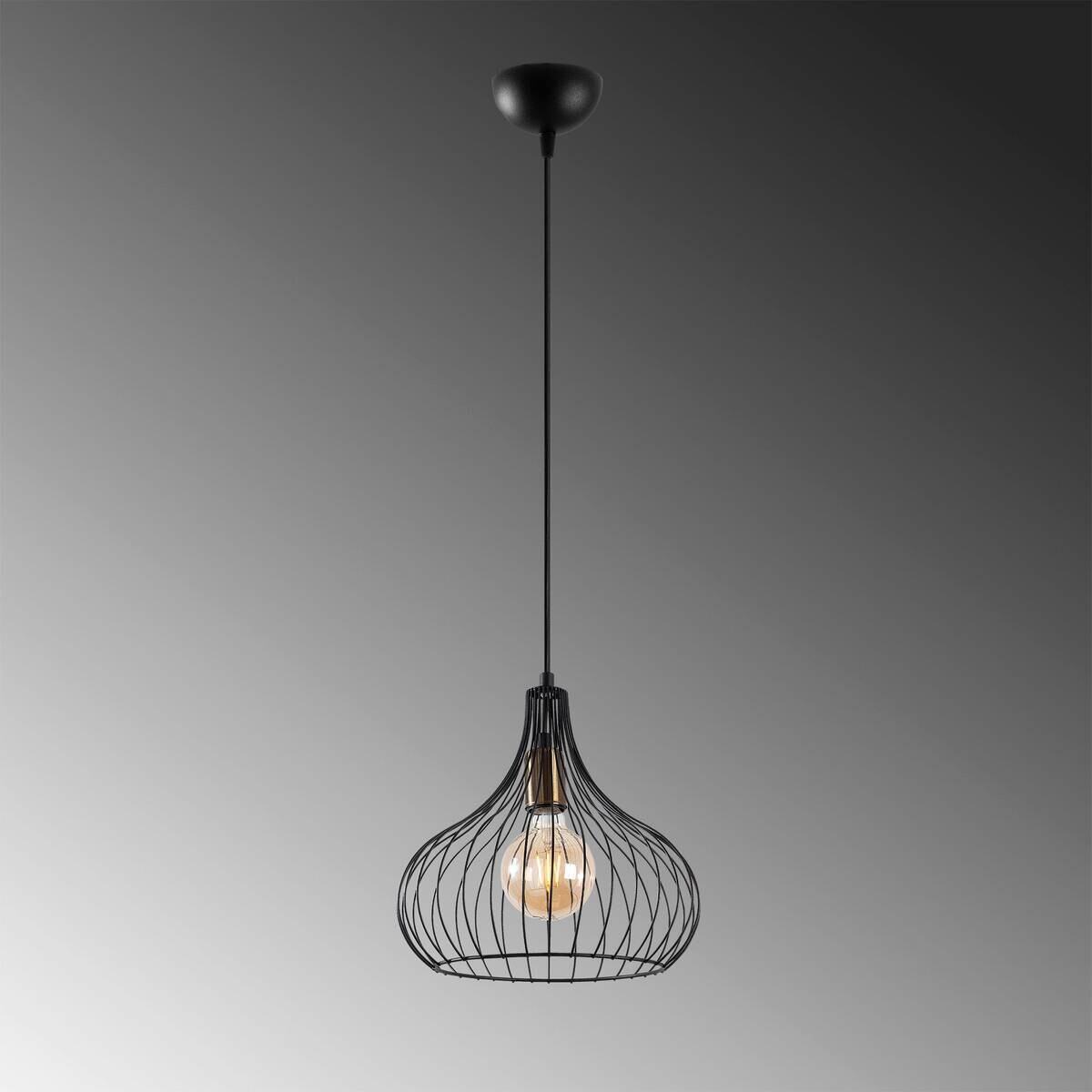 Opviq Pendelleuchte Teldamla-11905 schwarz B/H/T/L/D: ca. 22x120x22x22x22 cm E27 1 Brennstellen