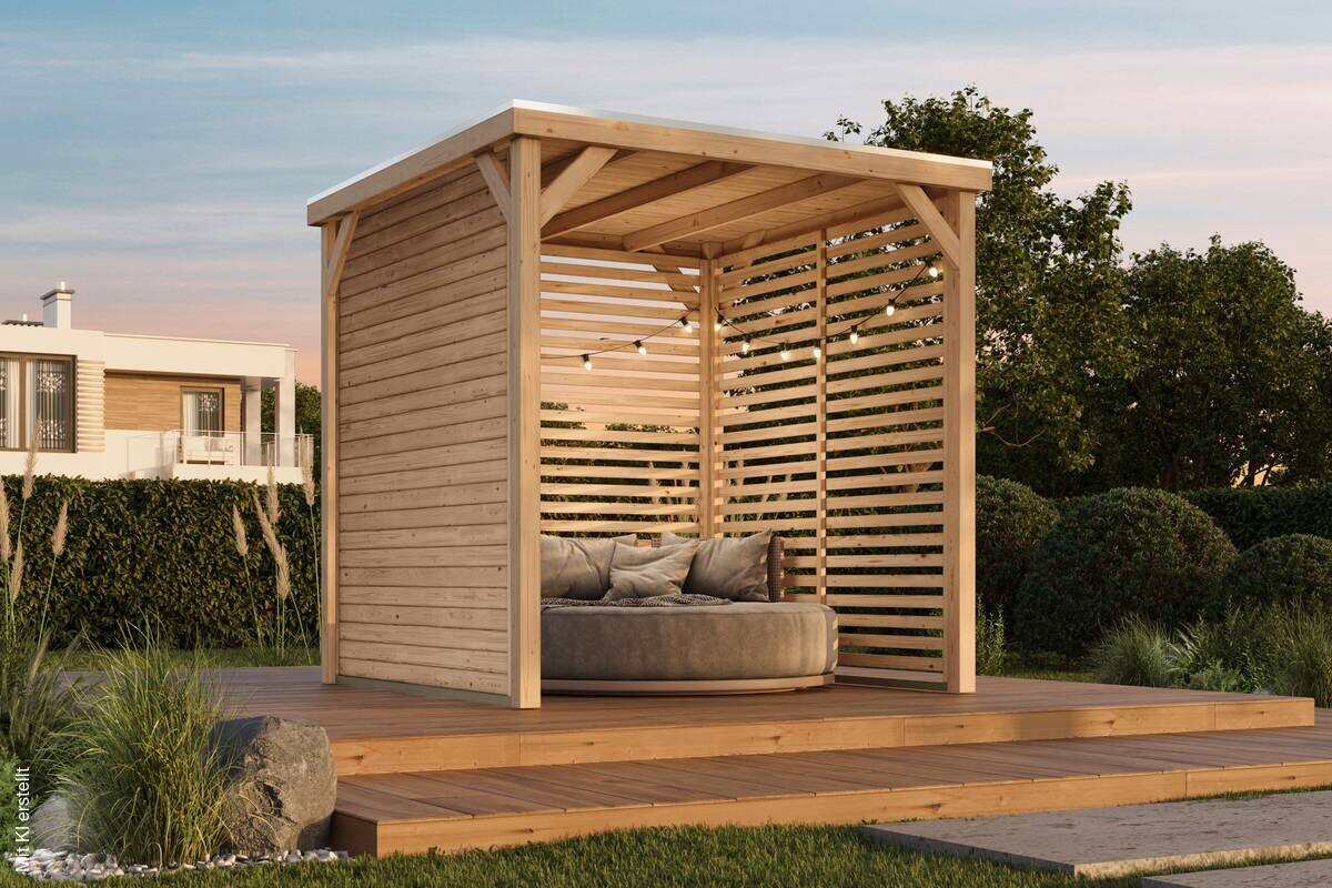 Karibu Pavillon Arizona natur Fichte B/H/T: ca. 231x243x231 cm