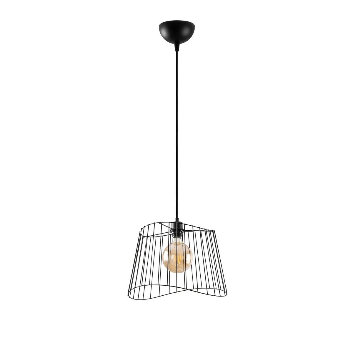 Opviq Pendelleuchte schwarz B/H/T: ca. 40x126x40 cm E27 1 Brennstellen