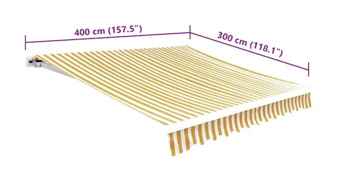 vidaXL Markisenstoff gelb B/L: ca. 295x380 cm