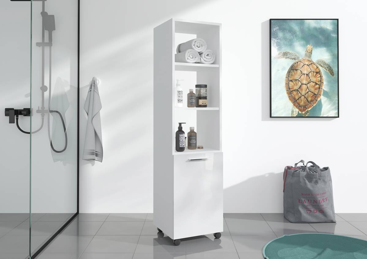 Rollregal Air weiß B/H/T: ca. 35x140x33 cm