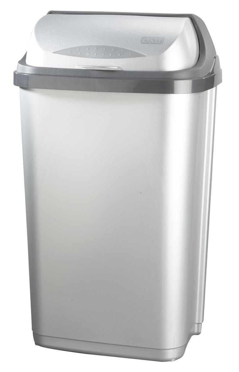 keeeper Abfalleimer silber B/H/L: ca. 34x54x26 cm
